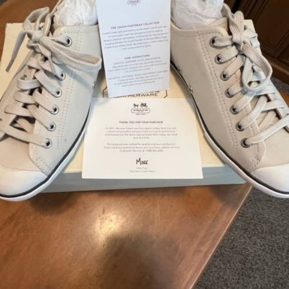 BRAND NEW COACH MENS 10.5 SHOE - SALT ALEX PEBBLED LEATER #Q768 - Picture 1 of 7